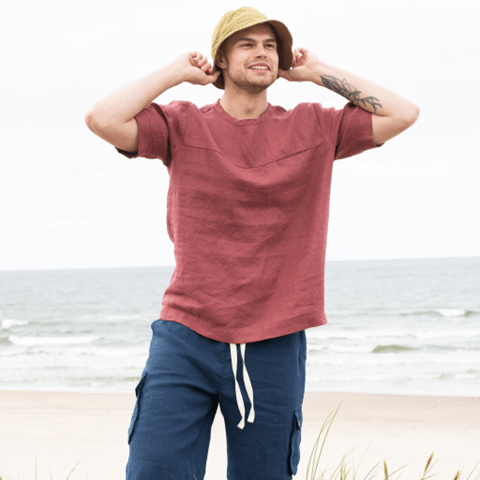 Men's Short Sleeve Linen T-Shirts for Effortless Summer Style